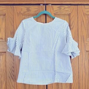 Calvin Klein Blue & White Striped Top